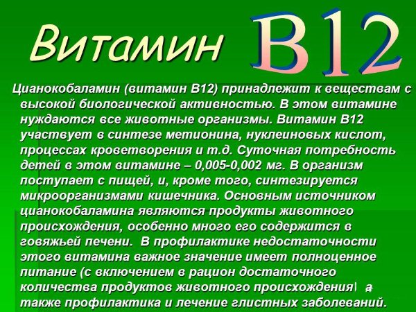 Вітамін в12 в яких продуктах міститься. Таблиця продуктів